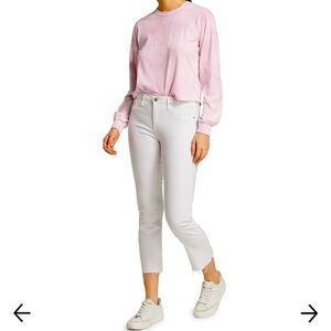 A.L.C. Lucas long sleeve pink tie dye tee